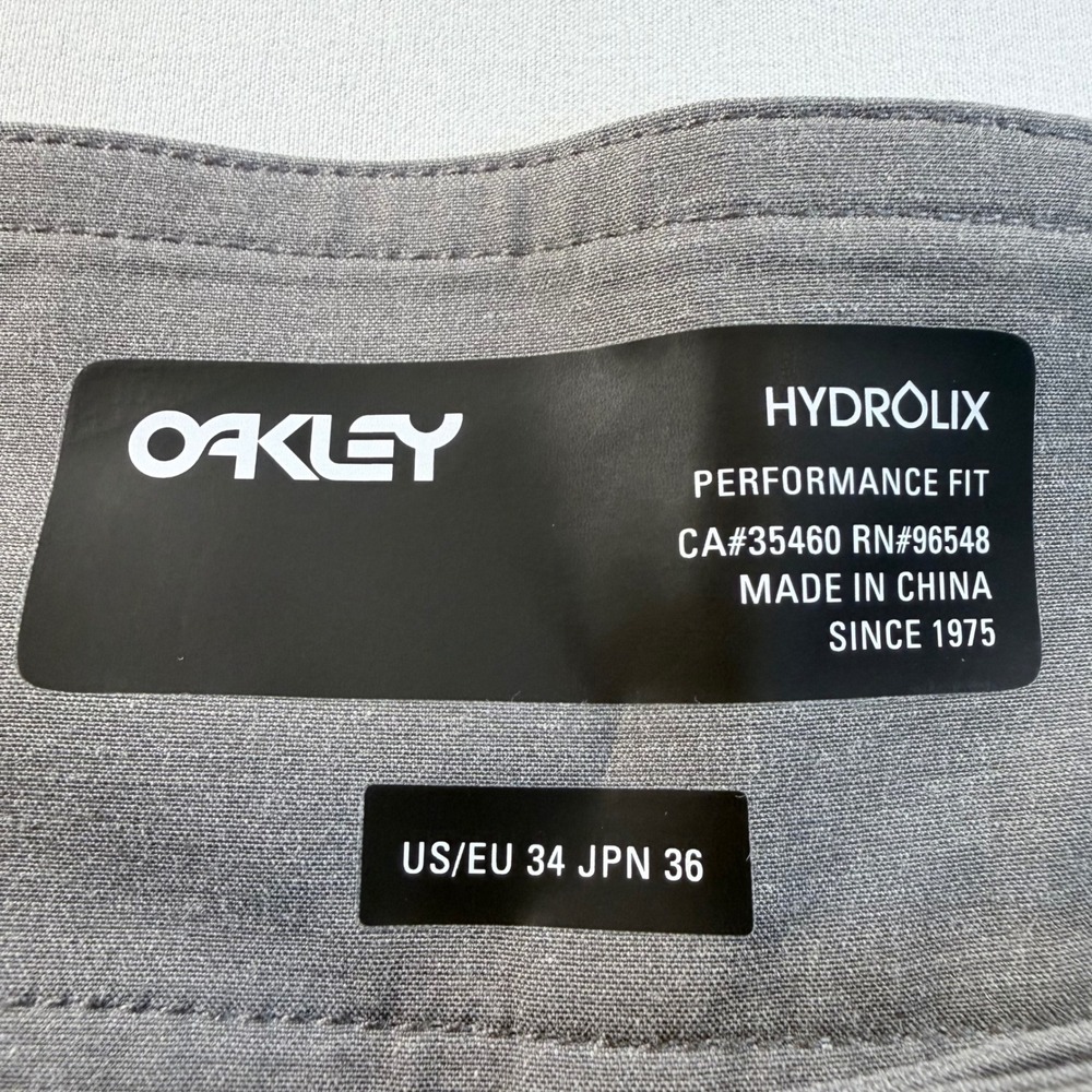 Oakley Hydrolix Board Shorts Mens 34 Fits 36 Gray Performance Swim Trunks - Picture 4 of 10